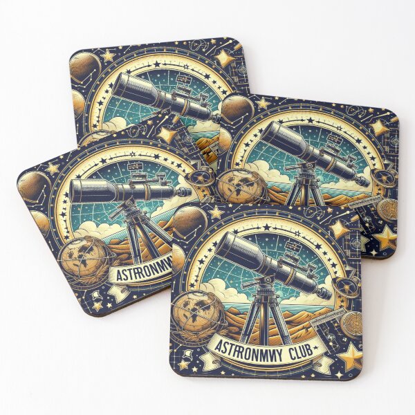Item preview, Astronomy Club Badge – Star Map & Telescope Space Explorer Design designed and sold by ashokreddy343.