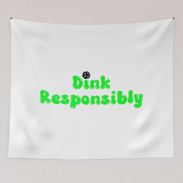 Item preview, Dink Responsibly - Funny Pickleball Neon Green  designed and sold by Travelslightly.