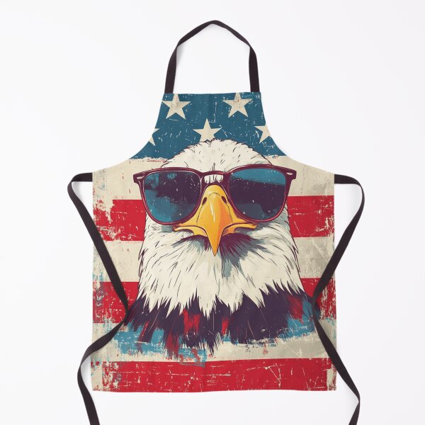 Item preview, Cool Bald Eagle with Sunglasses - Vintage American Flag T-Shirt designed and sold by chomdesign.