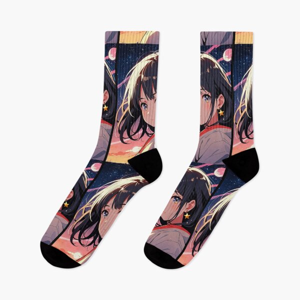 Item preview, "Under a starry sky, her gaze holds the secrets of the sunset." designed and sold by MeowMeals.