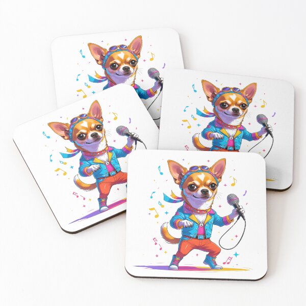 Item preview, Cute Rockstar Chihuahua Cartoon – Funny Dog Music Design designed and sold by Fredster1966.