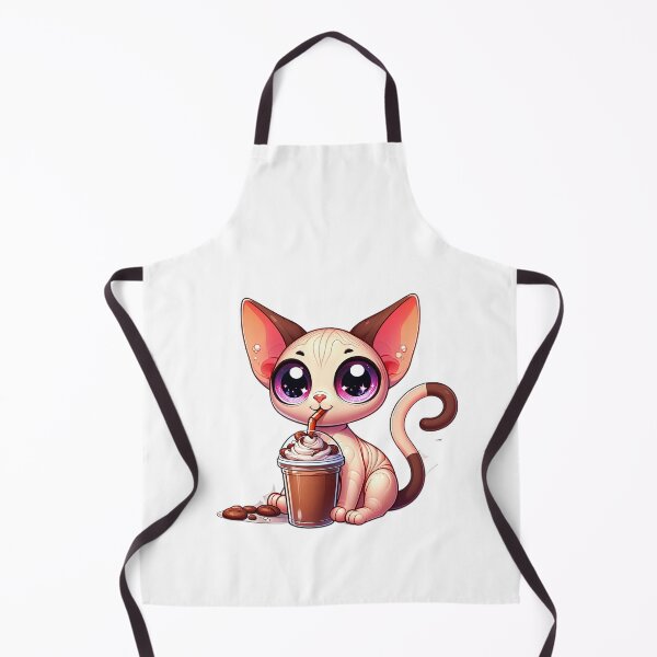 Item preview, cute Siamese Kawaii Cat drinks cocoa ,Kawaii Cat,cute Cat,cute Kawaii Cat designed and sold by Expressions-Sel.