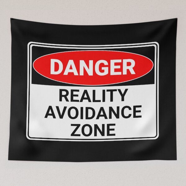 Item preview, Danger: Reality Avoidance Zone designed and sold by mr-k-store.