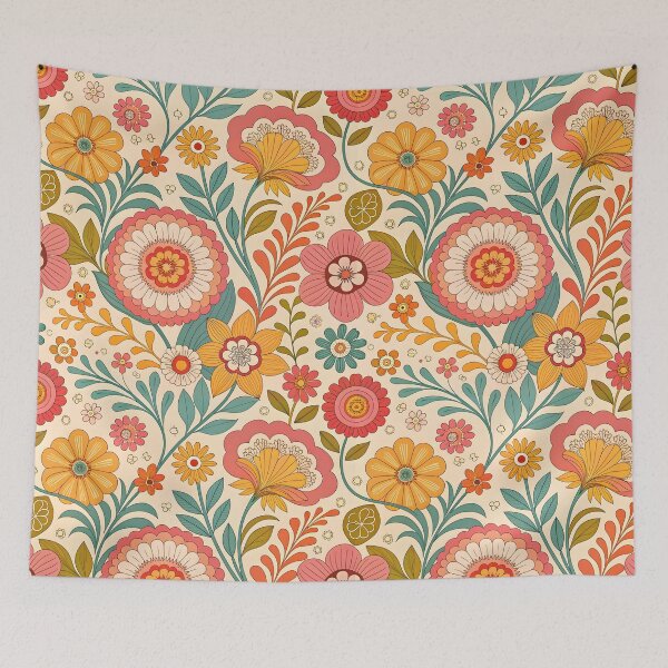 Item preview, Colorful floral pattern designed and sold by trendspatterns.
