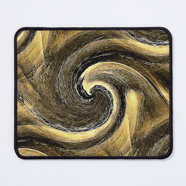 Item preview, Dreamy Wave Spiral Pattern in Golden Brown designed and sold by Artistestella.