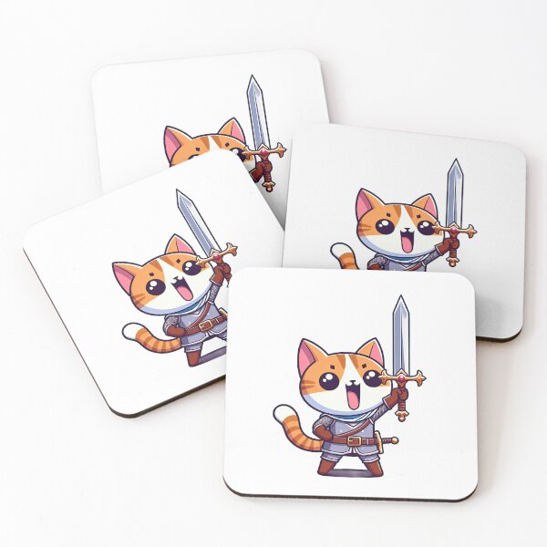 Item preview, cute Kawaii Cat kitten with a sword,Kawaii Cat,cute Cat,cute Kawaii Cat designed and sold by Expressions-Sel.