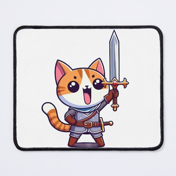 Item preview, cute Kawaii Cat kitten with a sword,Kawaii Cat,cute Cat,cute Kawaii Cat designed and sold by Expressions-Sel.