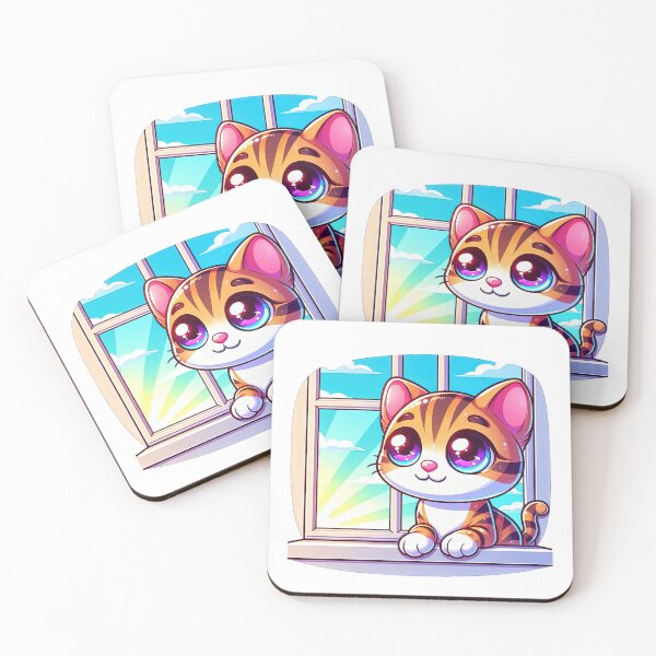 Item preview, cute Kawaii Cat kitten looking out the window,Kawaii Cat,cute Cat,cute Kawaii Cat designed and sold by Expressions-Sel.