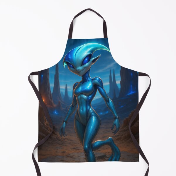 Item preview, Blue Alien Pinup Girl designed and sold by kiwiartyfarty.