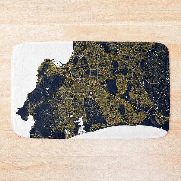 Item preview, Cape Town City Map of South Africa - Gold Art Deco designed and sold by deMAP.