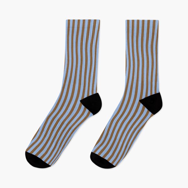 Item preview, Narrow Stripes Vertical Pattern in Brown and Blue designed and sold by kierkegaard.
