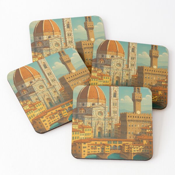 Item preview, Greetings from FLORENCE Italy - Modern Colorful City View designed and sold by Earth Celebration Designs.