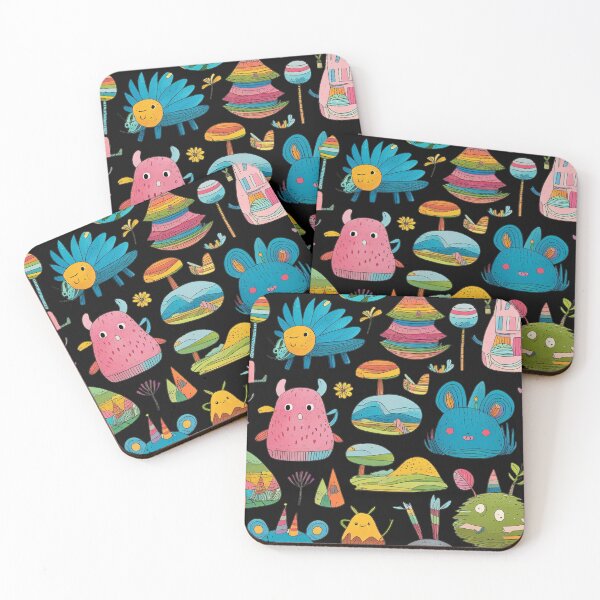 Item preview, Cute Hand-Drawn Doodle Landscape with Monsters designed and sold by KiraChie.