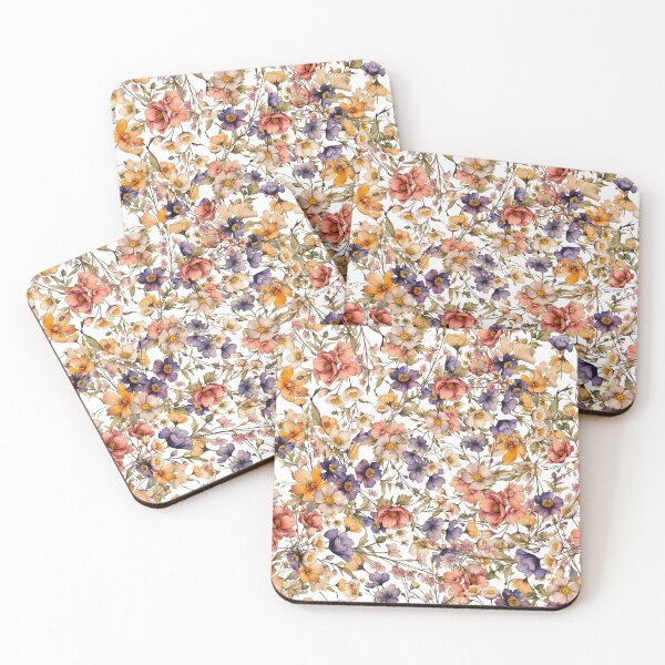 Item preview, Autumn Watercolour Wildflower Pattern designed and sold by Honey Myrtle Studio.