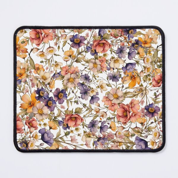 Item preview, Autumn Watercolour Wildflower Pattern designed and sold by Honey Myrtle Studio.