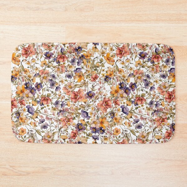 Item preview, Autumn Watercolour Wildflower Pattern designed and sold by Honey Myrtle Studio.