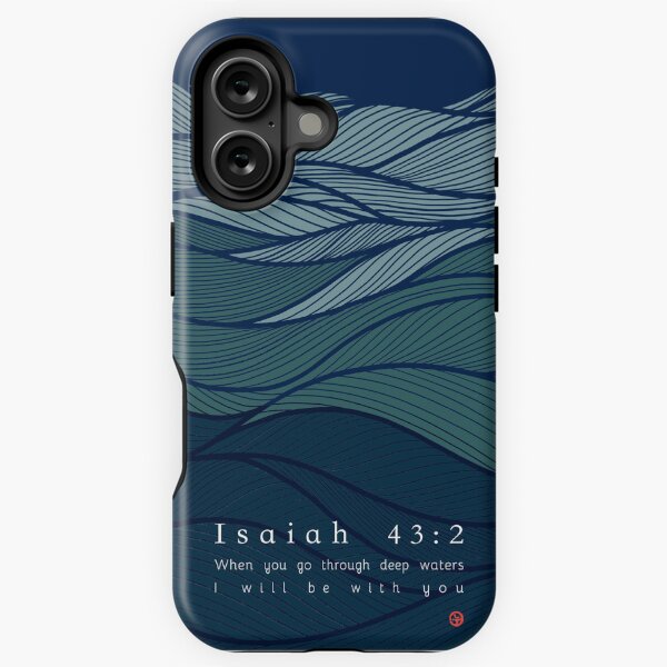 Item preview, Isaiah 43:2 - I Will Be With You - Dark Blue Wave designed and sold by joyfultaylor.
