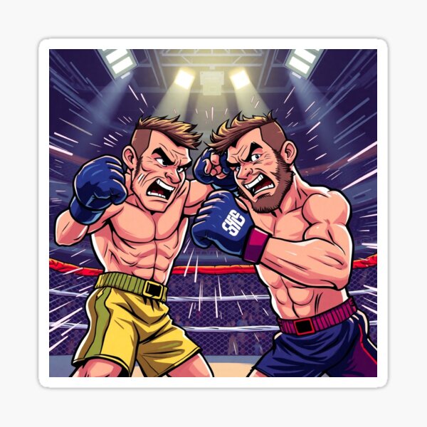 Item preview, Two cartoon mma fighter designed and sold by NoTapStyle.