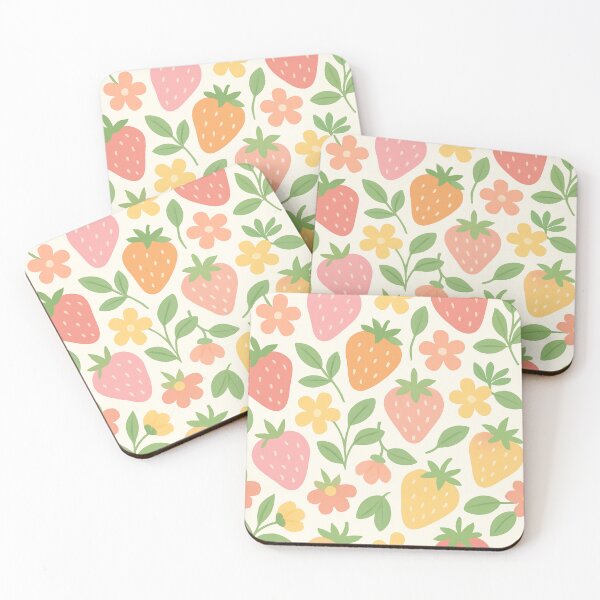 Item preview, Strawberry Sorbet Seamless Pattern | Digital Download | Pastel Kawaii Fruit Print | Scrapbooking Paper, Gift Wrap, Sublimation, designed and sold by Fantasyfairymagic.
