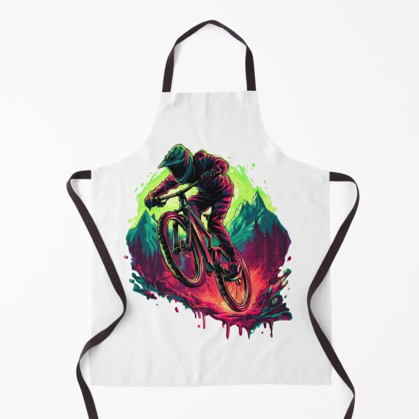 Item preview, Neon Mountainbike Rider – Downhill MTB Design – Extreme Sports Art designed and sold by printopolis-shop.