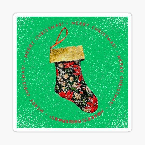 Item preview, Christmas Sock sticker designed and sold by Phootos1968a.