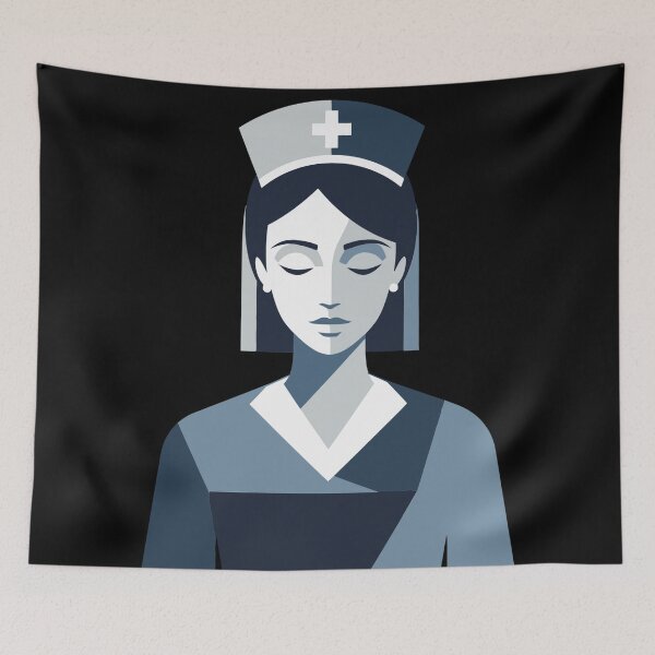 Item preview, Minimalist Nurse Vector Art - Healthcare Hero Modern Design designed and sold by Kubala.