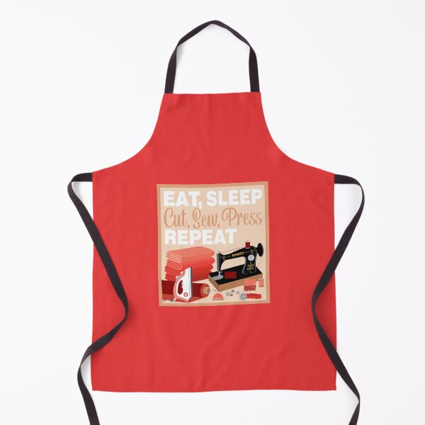 Item preview, Eat Sleep Repeat Quilting - Old Machine - RED designed and sold by StellarFX.