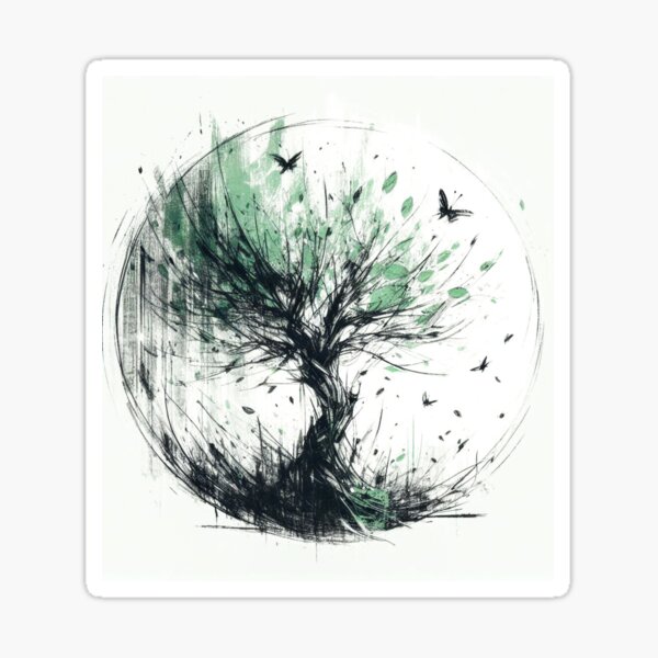 Whispers of the Ancient Willow Sticker
