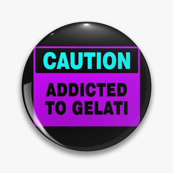 Item preview, Caution Sign: Addicted To Gelati, Purple Sign, Ice Cream, Sweet Treat designed and sold by AASparksDesigns.