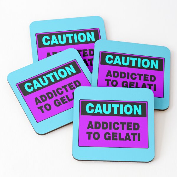 Item preview, Caution Sign: Addicted To Gelati, Purple Sign, Ice Cream, Sweet Treat designed and sold by AASparksDesigns.