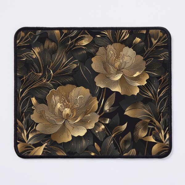 Item preview, Black and Gold Flower designed and sold by CoolPixels.