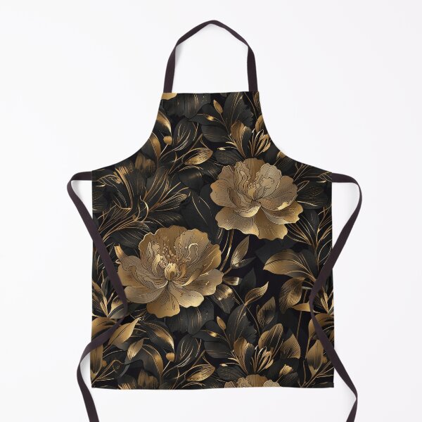 Item preview, Black and Gold Flower designed and sold by CoolPixels.