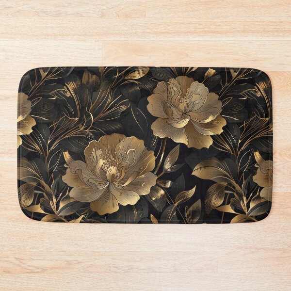 Item preview, Black and Gold Flower designed and sold by CoolPixels.