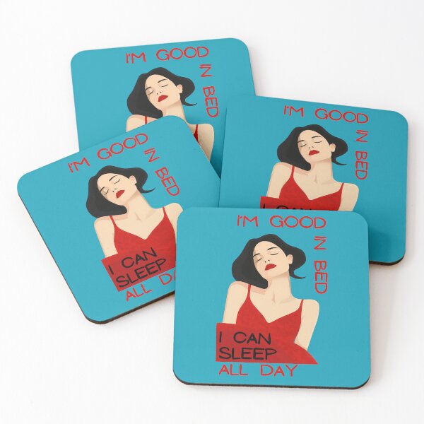 Item preview, I'm Good In Bed, I Can Sleep All Day - Sleeping Woman designed and sold by ColoursByAlex.