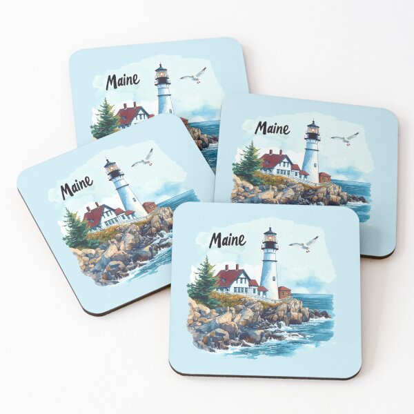 Item preview, Maine – Coastal Lighthouse designed and sold by Myra365Art.