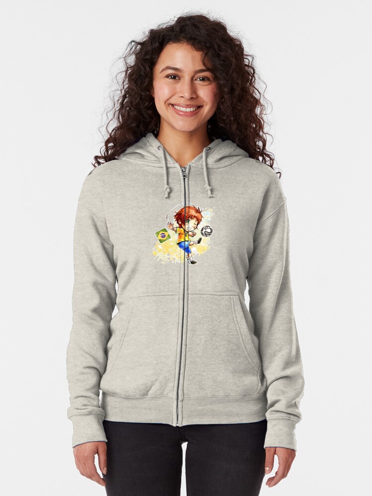 Alternate view of Brazil Zipped Hoodie
