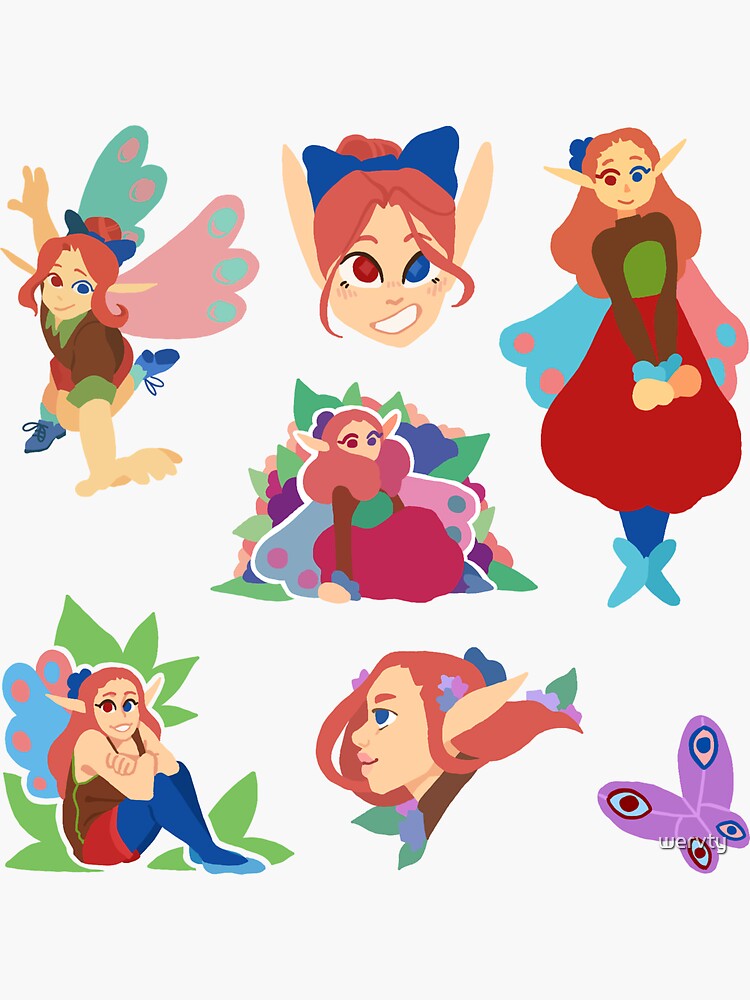"Rosaline Fairy Stickers" Sticker for Sale by wervty Redbubble