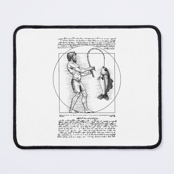 Item preview, Funny Fishing Vitruvian Man Leonardo Da Vinci Fisherman designed and sold by GrandeDuc.