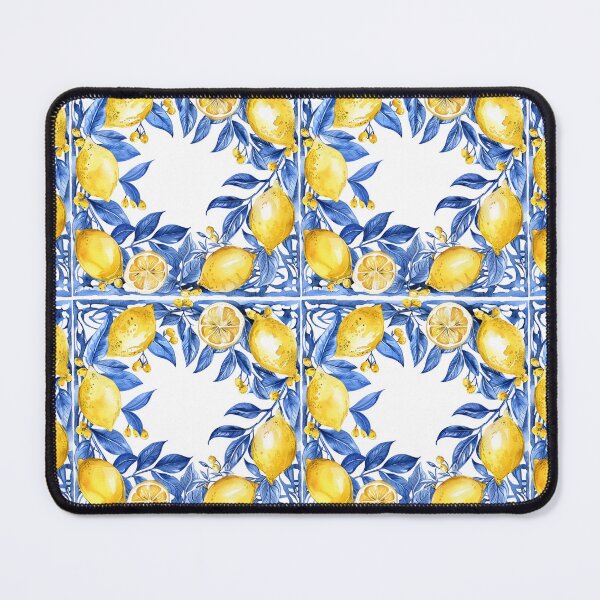 Item preview, Beautiful Lemon Pattern Blue and Yellow designed and sold by PG Illustration.