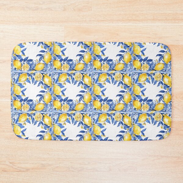 Item preview, Beautiful Lemon Pattern Blue and Yellow designed and sold by PG Illustration.