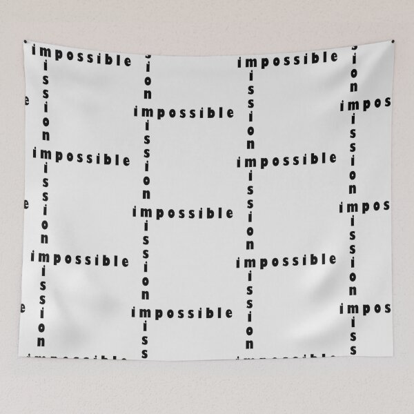 Item preview, Mission Impossible - Crisscross Motivational Typography designed and sold by WD-Artist.