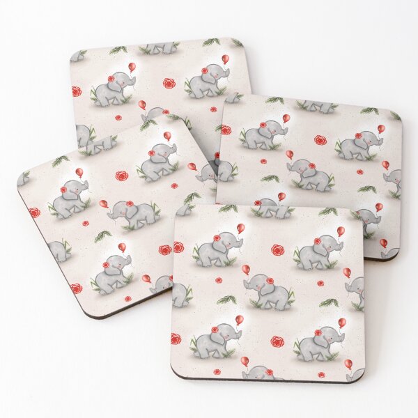 Item preview, Whimsical cutest elephant animal seamless pattern  designed and sold by jancajiravova.