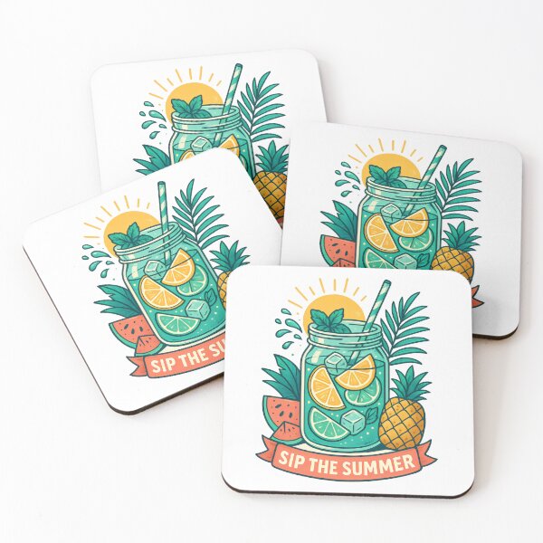 Item preview, Sip the Summer – Refreshing Tropical Drink Summer Design designed and sold by printopolis-shop.