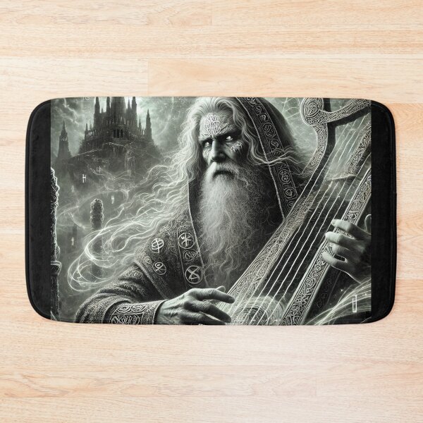 Item preview, "Bragi – Norse God of Poetry and Music | Dark Mythological Fantasy Art" designed and sold by Umbra666.