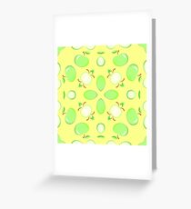 apple apples green texture seamless colorful repeat pattern Greeting Card