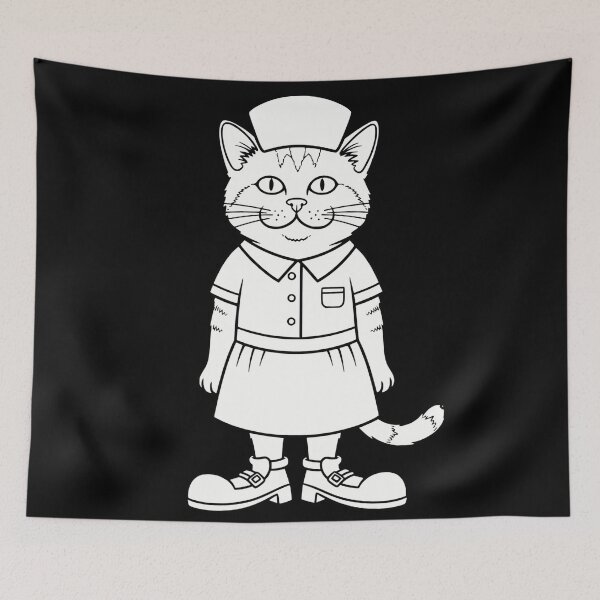 Item preview, Old School Vet Nurse Cat on Duty designed and sold by Kubala.
