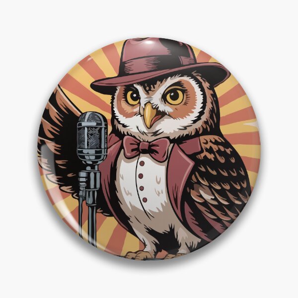 Item preview, Jazz Owl: Born to Singa! – Vintage Singing Owl Cartoon Tee designed and sold by natzeroART.