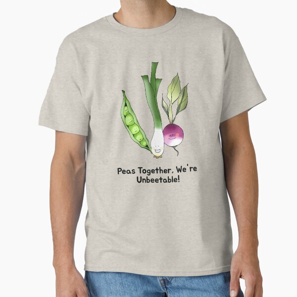 Item preview, kawaii vegetable - Peas and Veggies Pun Illustration designed and sold by CuteCartoon.