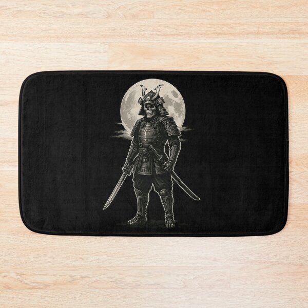 Item preview, Samurai Skull Warrior – Undead Ronin with Katana and Full Moon Design designed and sold by HAFIZ-DP.