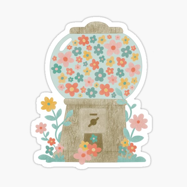 Item preview, Vintage Gumball Machine Filled with Flowers designed and sold by _heathervilla_.